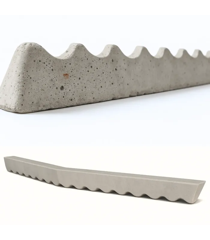 Podkładka betonowa liniowa - 50x670 mm (karbowana) - BANAN - (PALETA 750 sztuk)
