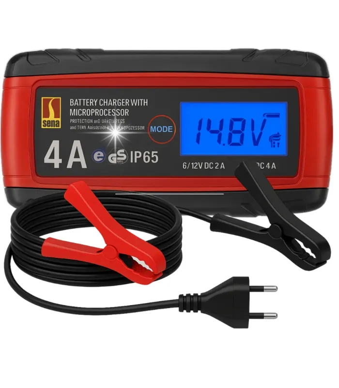 PROSTOWNIK SAMOCHODOWY AUTOMATYCZNY Z LCD - 6V/12V 4A TUV GS