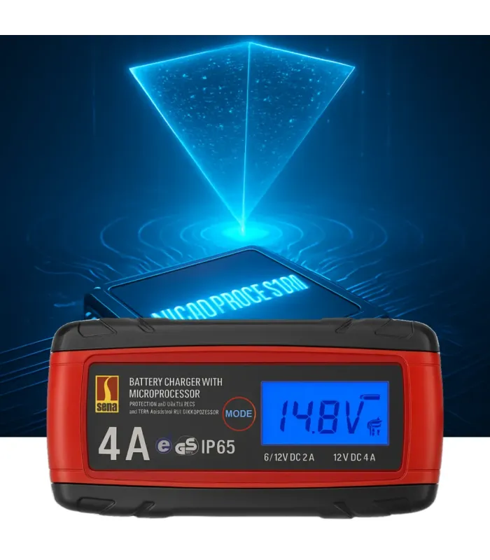 PROSTOWNIK SAMOCHODOWY AUTOMATYCZNY Z LCD - 6V/12V 4A TUV GS