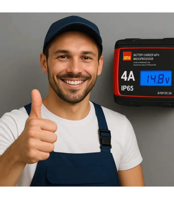 PROSTOWNIK SAMOCHODOWY AUTOMATYCZNY Z LCD - 6V/12V 4A TUV GS