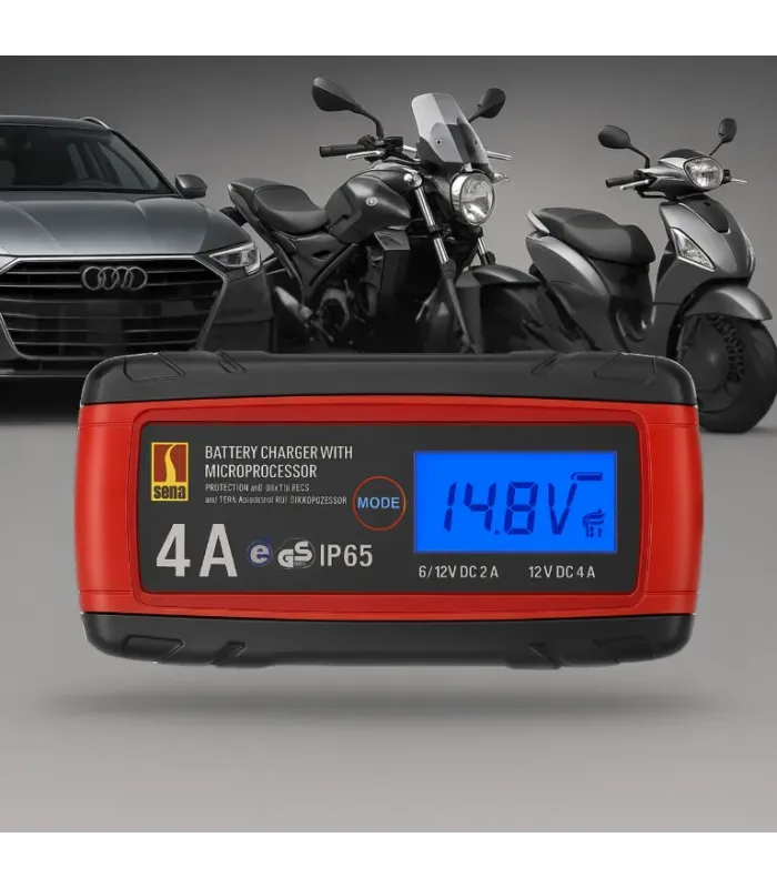 PROSTOWNIK SAMOCHODOWY AUTOMATYCZNY Z LCD - 6V/12V 4A TUV GS