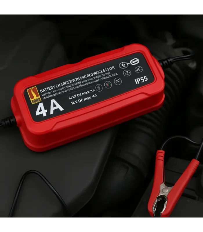 PROSTOWNIK SAMOCHODOWY AUTOMATYCZNY - 6V/12V 4A IP55 TUV GS