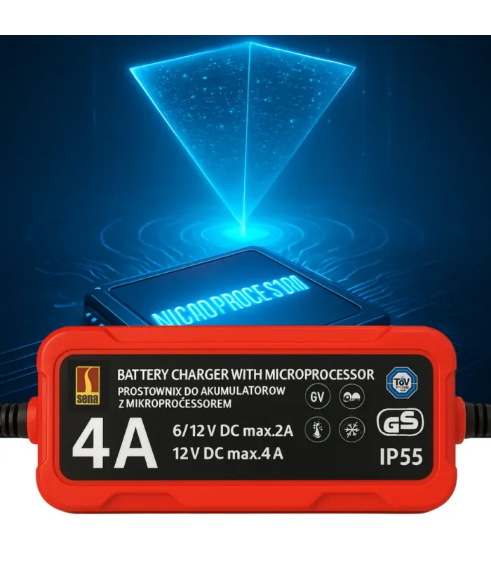 PROSTOWNIK SAMOCHODOWY AUTOMATYCZNY - 6V/12V 4A IP55 TUV GS
