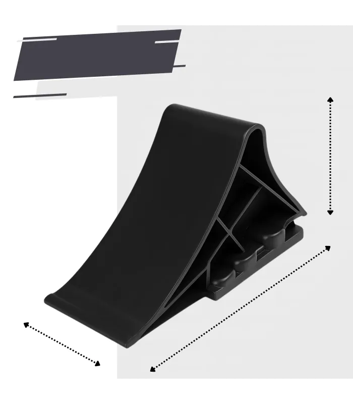 ZESTAW 2 SZTUK - KLIN POD KOŁA DO PRZYCZEPKI 1600KG - KLINY Z UCHWYTEM