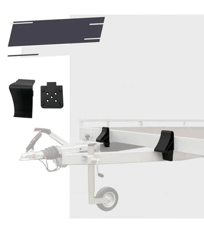 ZESTAW 2 SZTUK - KLIN POD KOŁA DO PRZYCZEPKI 1600KG - KLINY Z UCHWYTEM