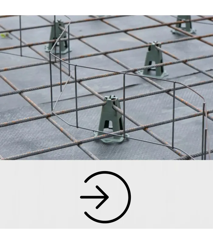 Podkładka Dystanse z drutu - 80 mm (Zet-8) - do zbrojenia górnego - 1 OPAK  25 SZTUK / 60MB