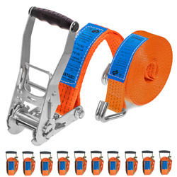 Pasy transportowe z napinaczem 4M/50MM/5T - zestaw 10 sztuk
